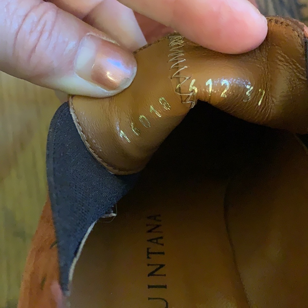 Pons Quintana | Heeled Suede Brass Rivet Stud Slip On Bootie Made in Spain 37 7 - Picture 9 of 13